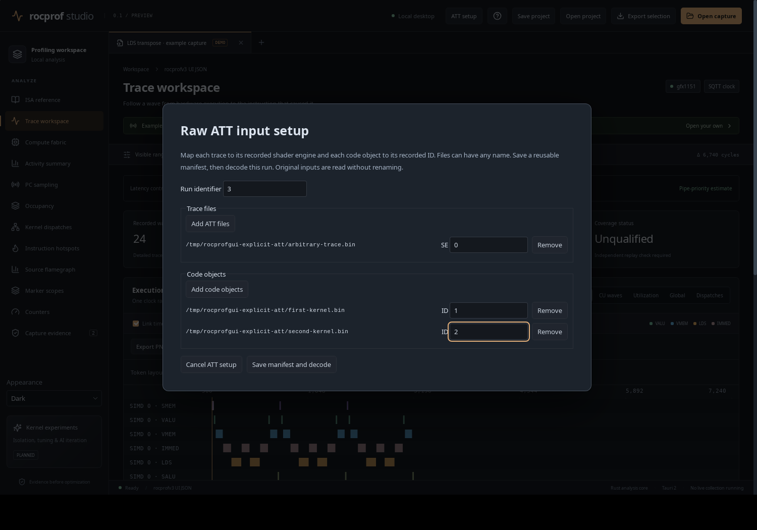 ATT setup (desktop application)