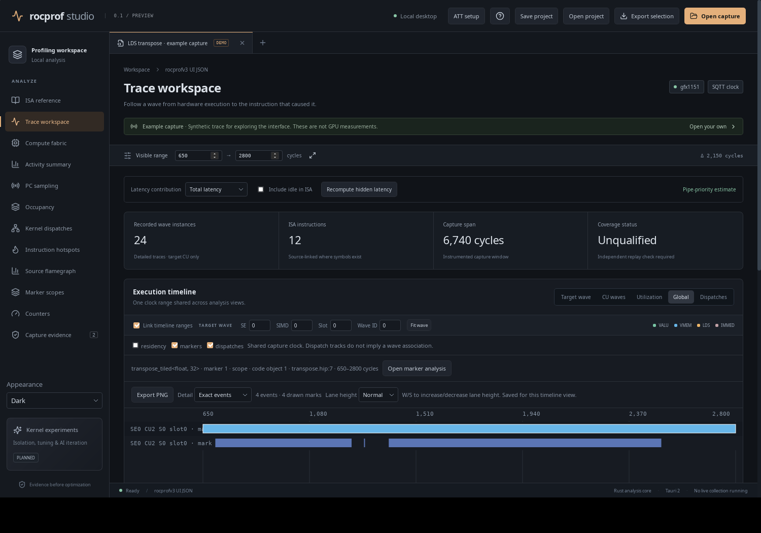 Global markers overlay (desktop application)
