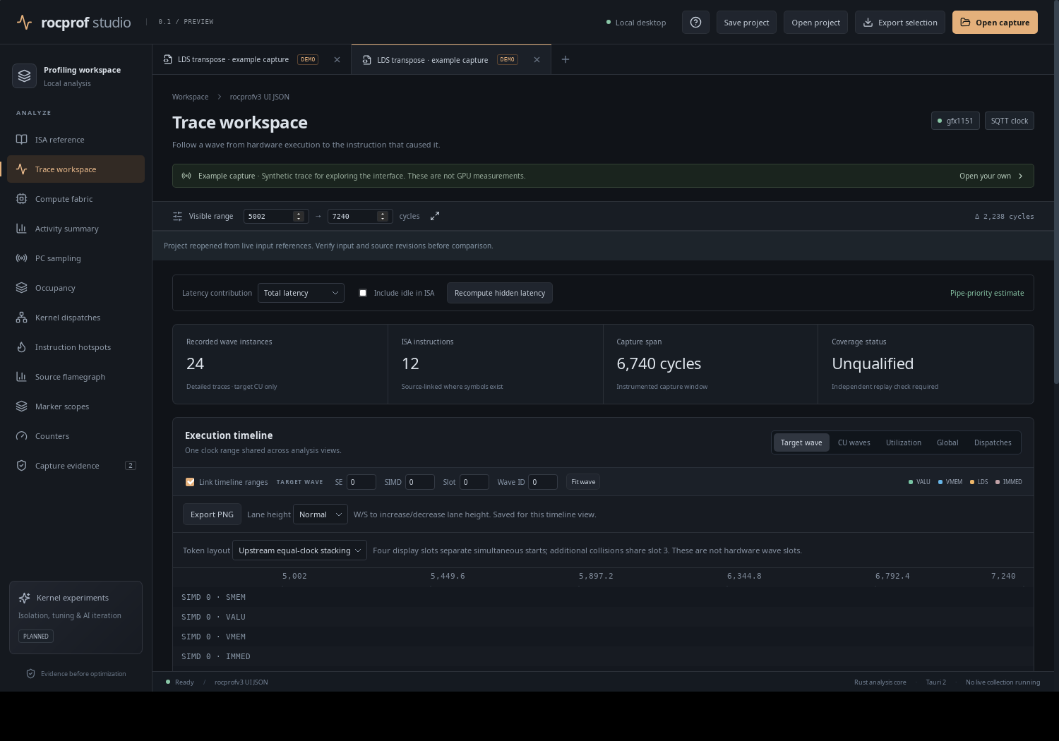 Reopening a project (desktop application)